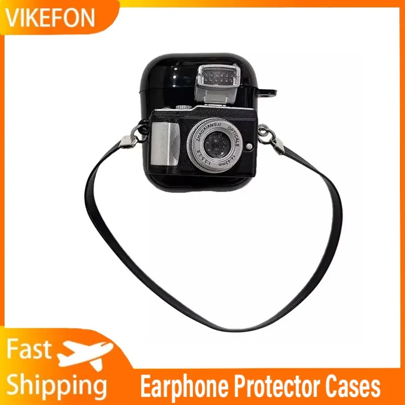 

Camera Earphone Protector Cases with Strap 2024 Generation 3 2 1 Pro Pro 2 Soft Silicone Headphone Cover For Apple Airpods 4