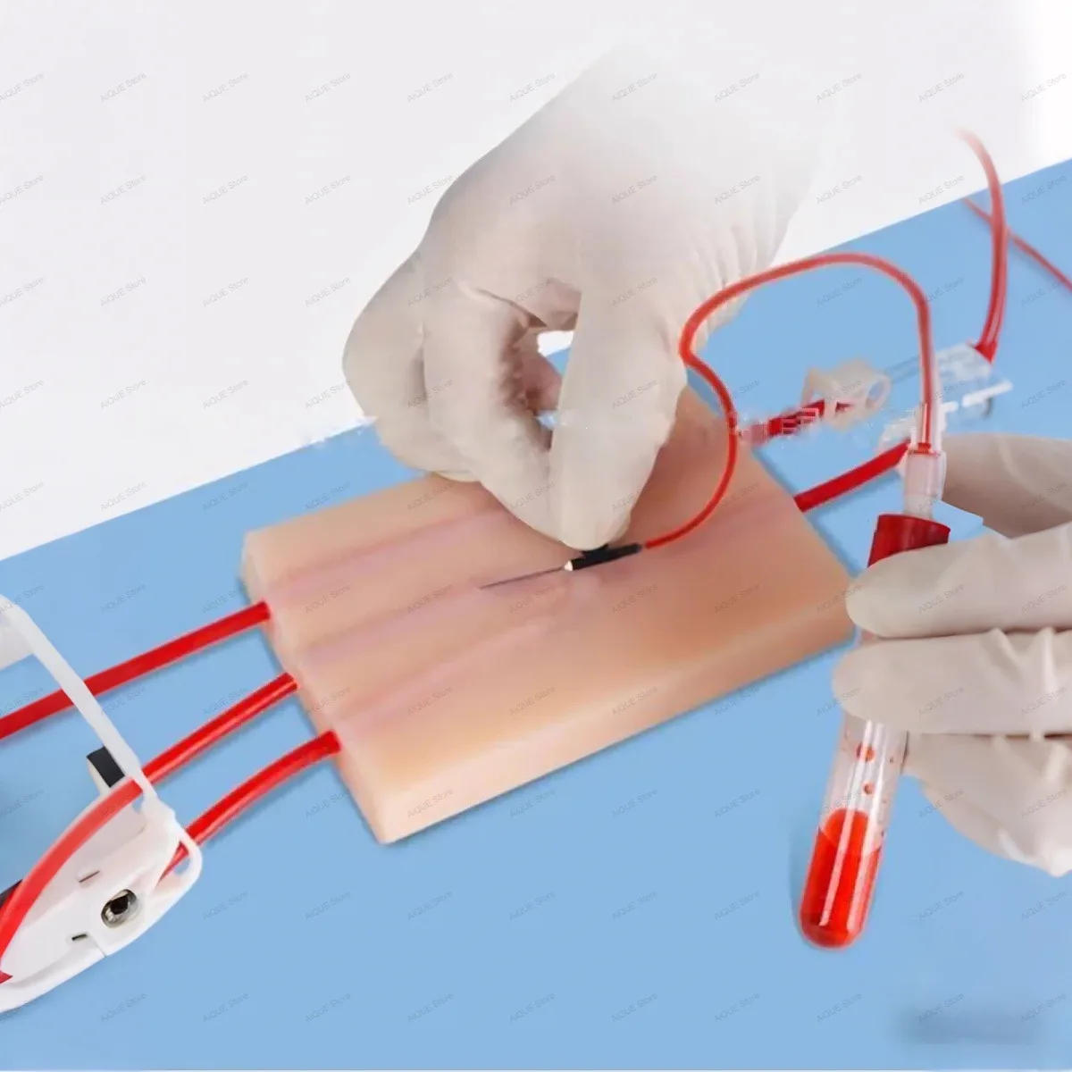 JUSTLANG 1pc Venipuncture Injection Practice Pad Simulation Human Skin Tear Resistant Portable For Students Nurses Suture