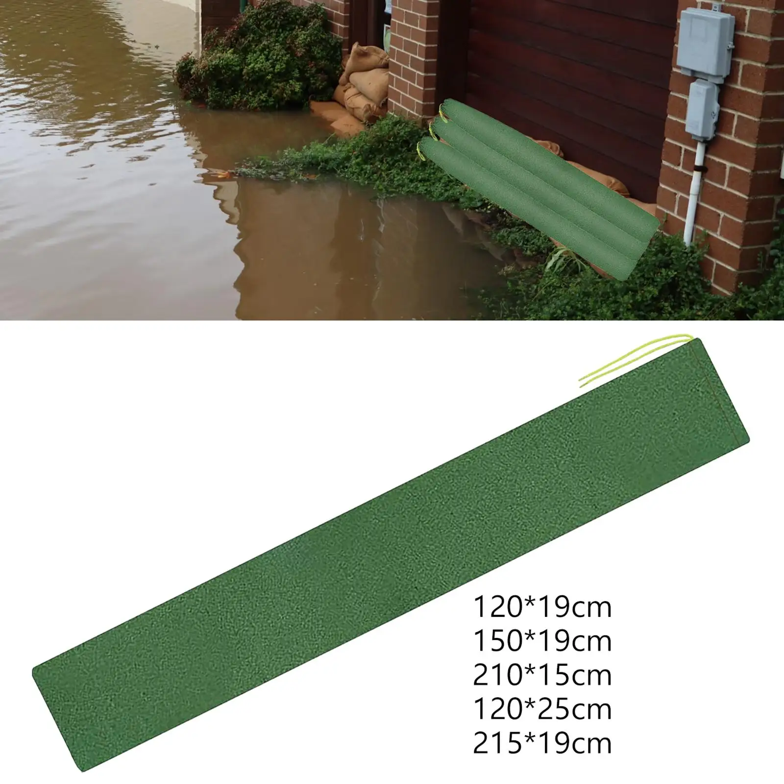 Flood Control Sandbag Long Flood Water Barriers Flooding Control Flooding Flooding Sand Bags for Front Door Rain Protection