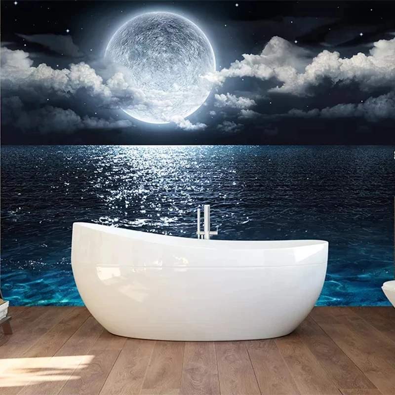 papel-de-parede-mural-personalizado-3d-ceu-estrelado-lua-mar-vista-noturna-banheiro-sala-de-estar-fundo-quarto-restaurante