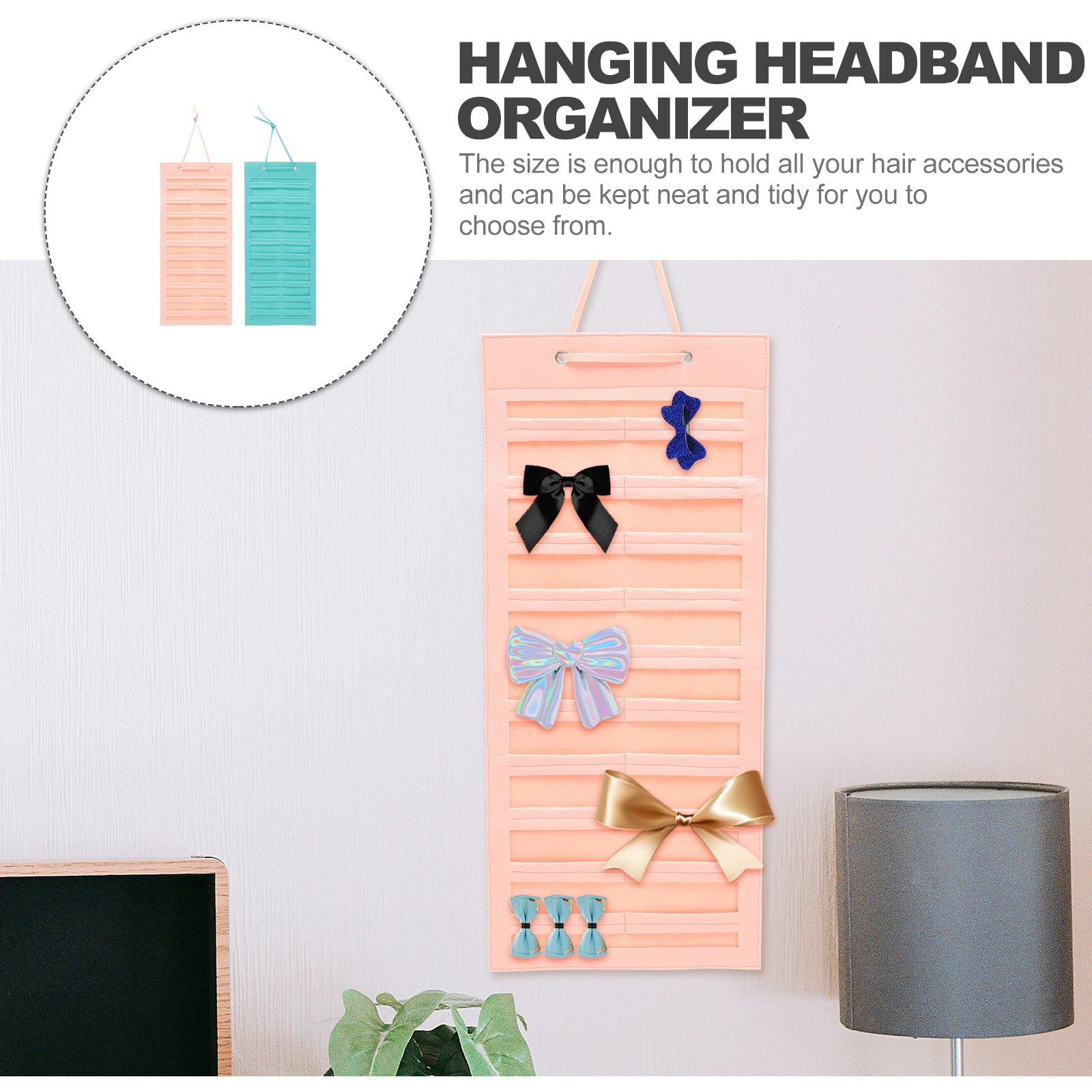 

2pcs Hair Bow Holder Organizer Headband Storage Sunglasses Accessories Hanging Rack Elegant Display Jewelry Glasses Bag