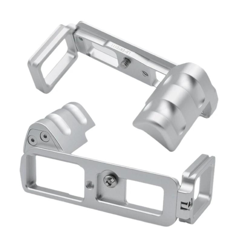 For E-M10III Camera L Bracket Hand Grip Quick Release Plate Camera Accessories Silver-A32R