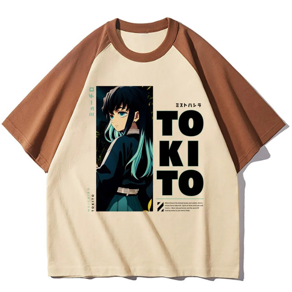 Muichiro Tokito top women Y2K soft fabric anime Tee girl 2000s manga harajuku clothing