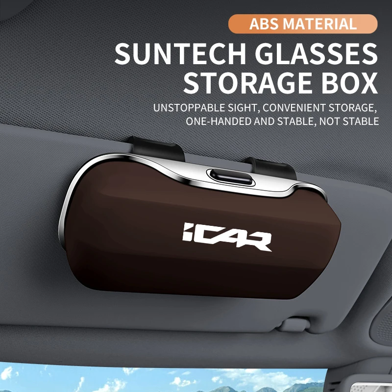 

Chery Icar 03 V23 03t Jaecoo 6 Ik122t 2025 Accessories Car Visor Sunglasses Car Glasses Case Glasses Holder Clip Box