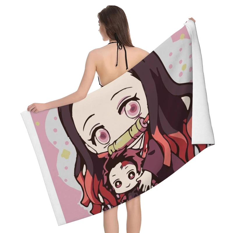 Home bath towels for the body towels Anime style bathroom quick drying microfiber beach towel man and women large sports towel