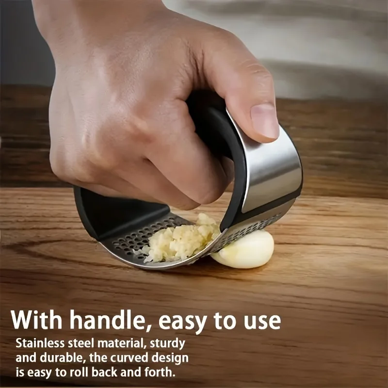 Duty Garlic Press, Stainless Steel & Easy to Clean. Dishwasher Safe, 10x5cm, Non-Stick - Image 3