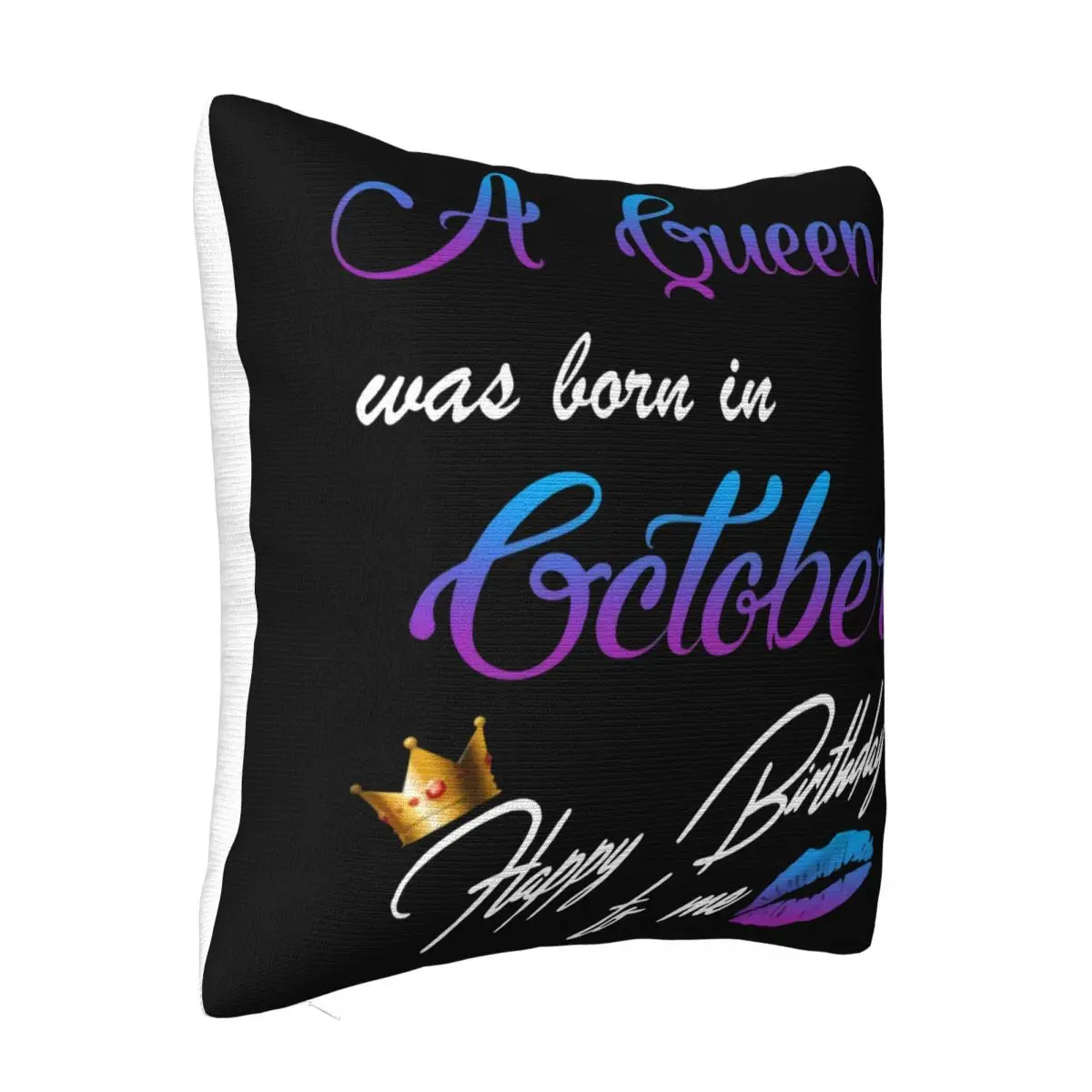 Queen Was Born In October Happy Birthday To Me Gift Black Loving Gifts Pure Pillow Case