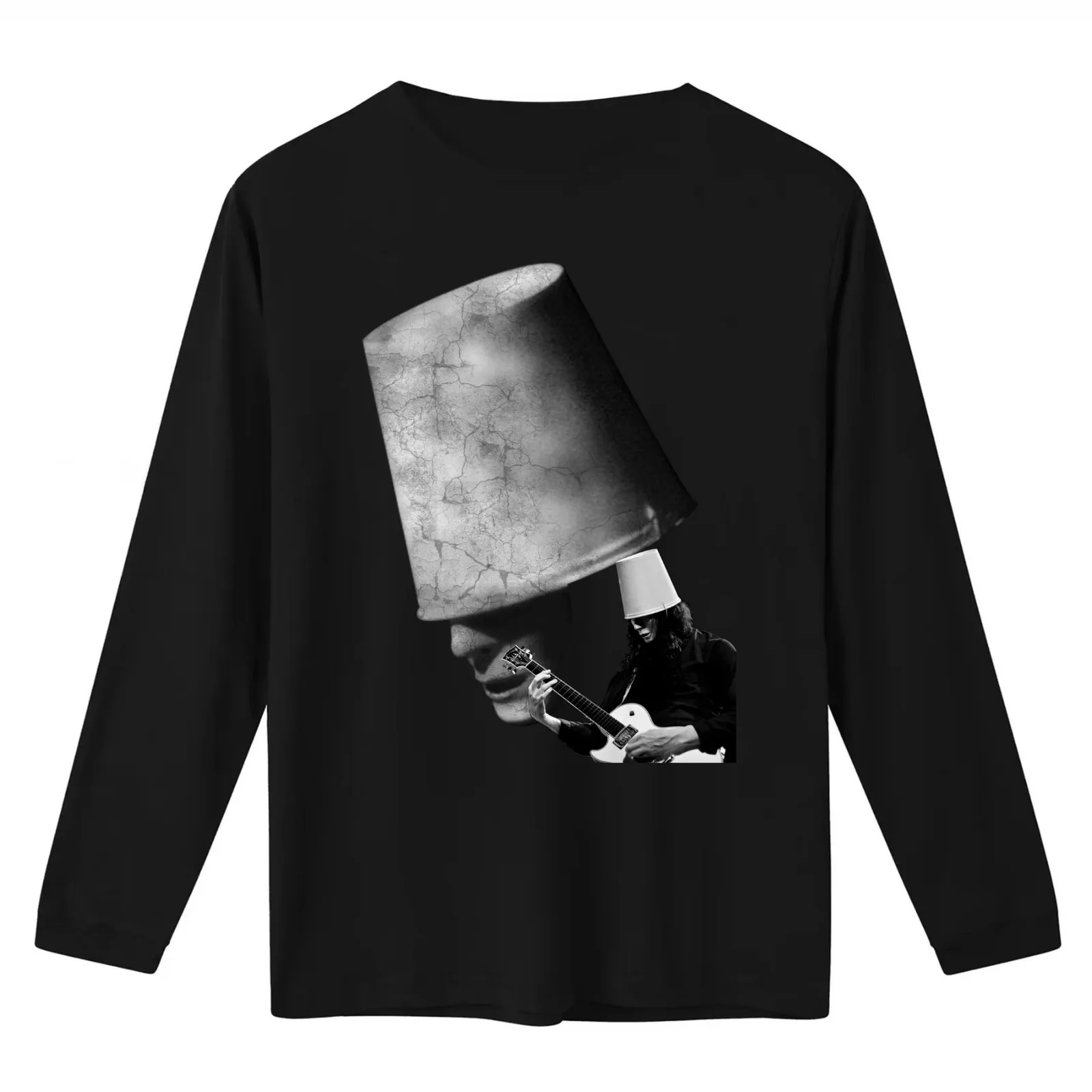 Buckethead T-Shirt Summer Casual Cotton Tee Oversized Streetwear Tops Vintage Graphic Print Loose Fit Short Sleeve