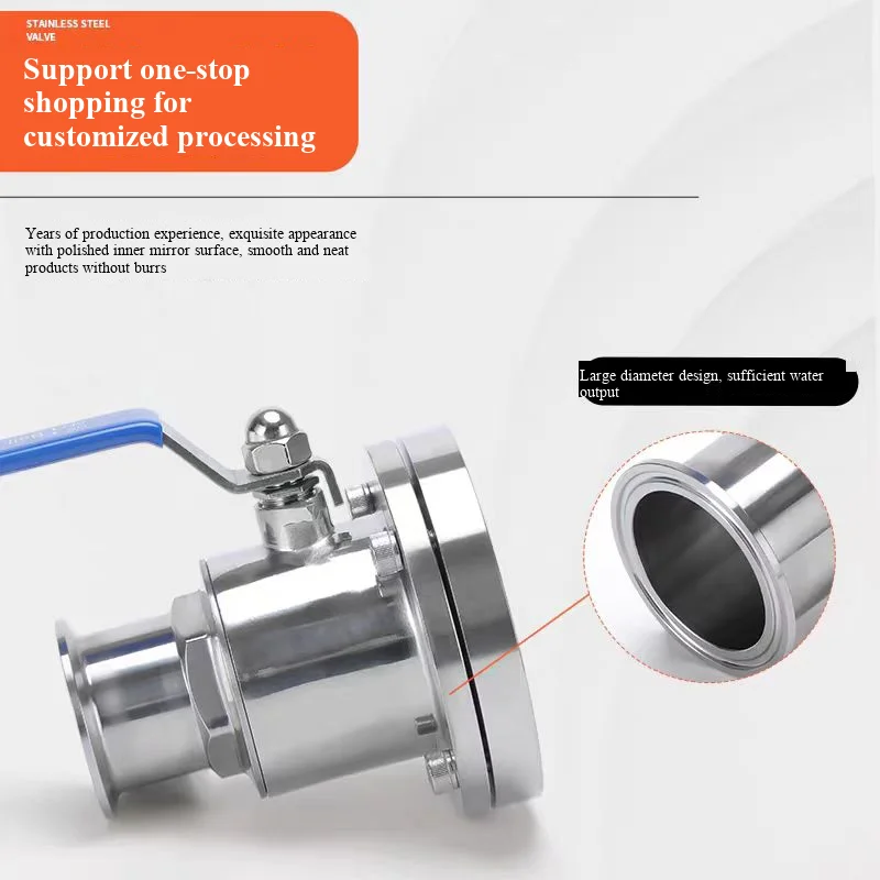 304 Stainless Steel Sanitary Three-way Reversing Valve Clamp Connection for Filling Machine