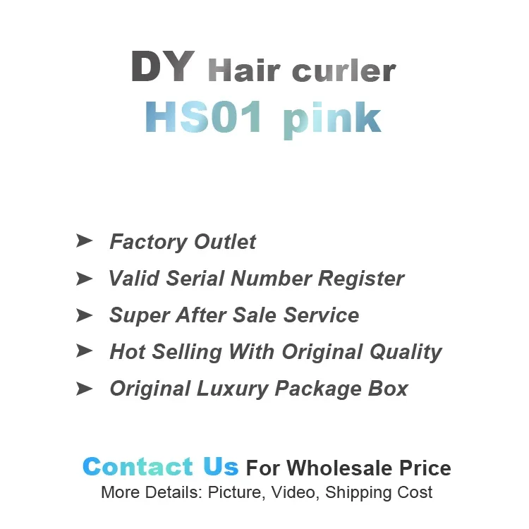 Luxury package completely accessories 8 in 1 hair curler HS01 set pink color professional saloon auto DY hair curler roller