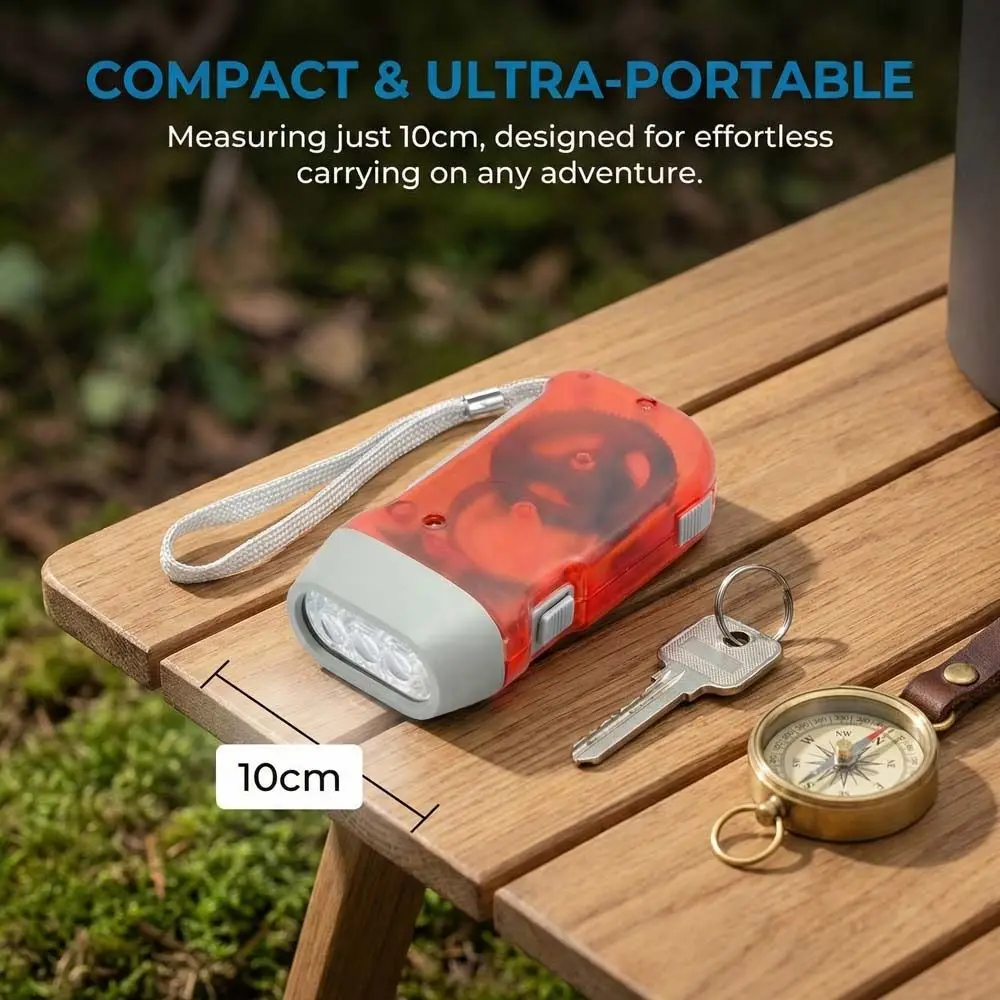 

Hand Pressing LED Flashlight Solar Powered Energy Saving Charging Torch Rechargeable Portable Outdoor Camping Flashlight