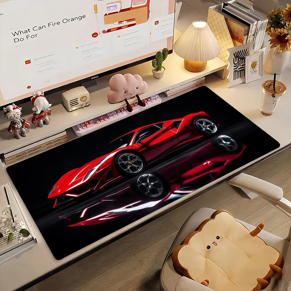 Fashion Super Car Cool MousePad Non-slip Locking Edge PC Laptop Accessories Rubber Office Keyboard Large Game XXL DeskMat