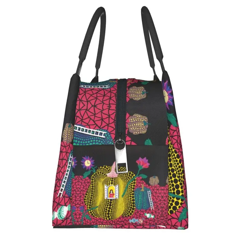 Yayoi Kusama-fiambreras de Pintura Abstracta para mujer, bolsa de almuerzo con aislamiento térmico a prueba de fugas, contenedor Pinic para trabajo