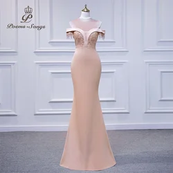 Elegant dress women for wedding party 2022 Khaki color evening dress vestidos de fiesta robe de soiree de mariage party dresses