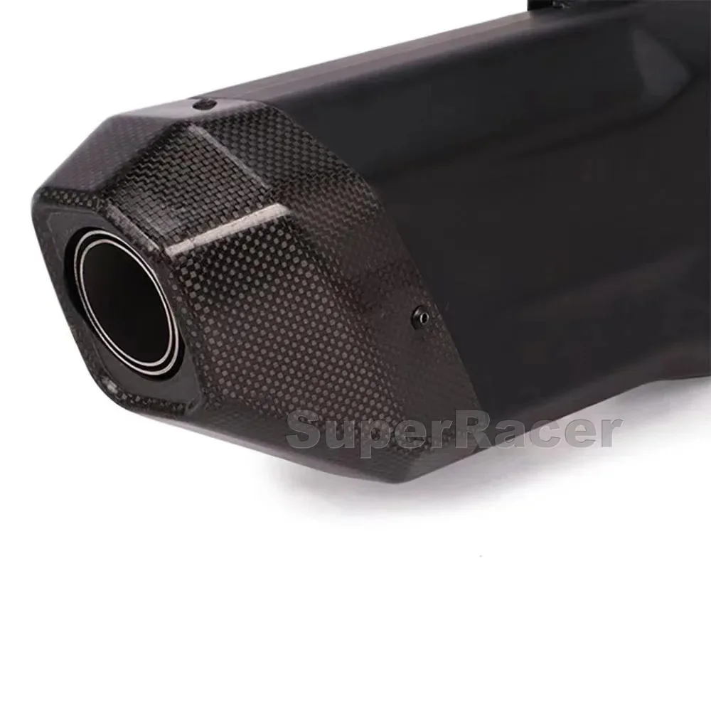 Exhaust Middle Link Pipe Tube Slip-on Carbon Fiber Lid for BMW R1200GS Adventure R1200GSA 2013 2014 2015 2016 2017 2018 2019