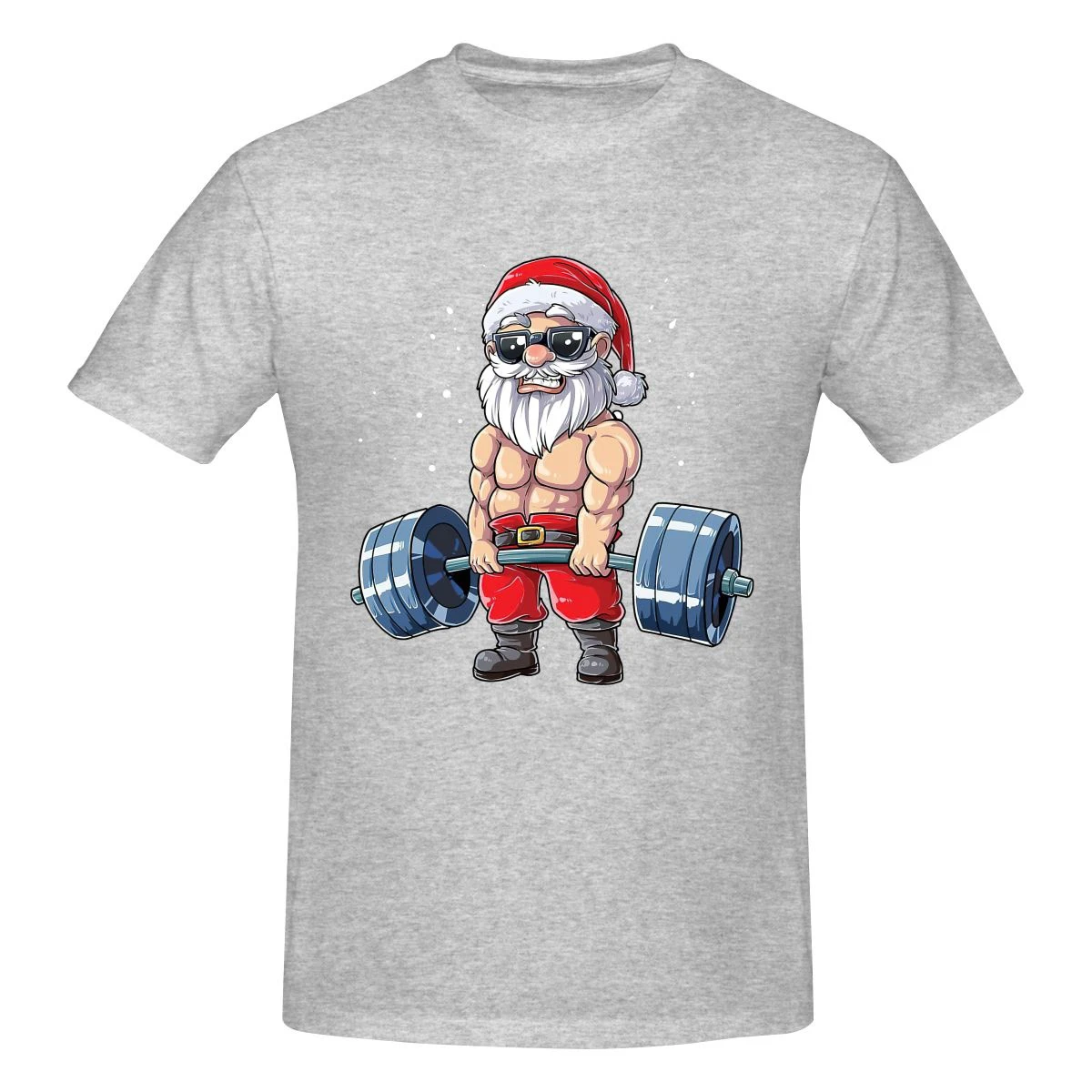 Hip Hop Fun Summer Men's T-shirt Fitness Santa Shirt Santa Claus Spoof Comic 3D-printed O Collar Trend Quick Dry Loose Shirt 6XL