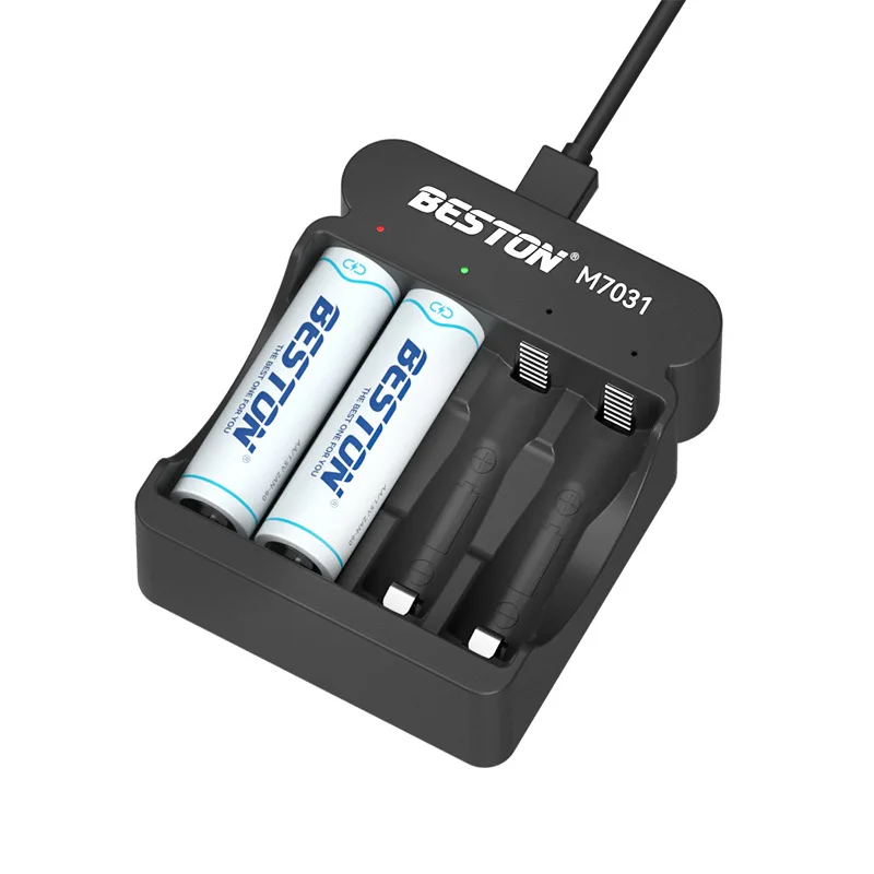 For 1.5v AA AAA Lithium Ion Rechargeable Battery 1.5v Battery Charger with LED Indicator Light Smart Charger 4/8 Slots