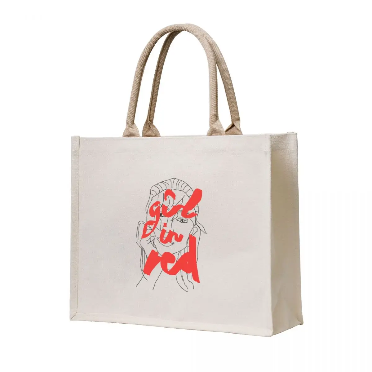 

girl in red Tote Bag Women's handbag ecological bags hand bag ladies Women's beach bags