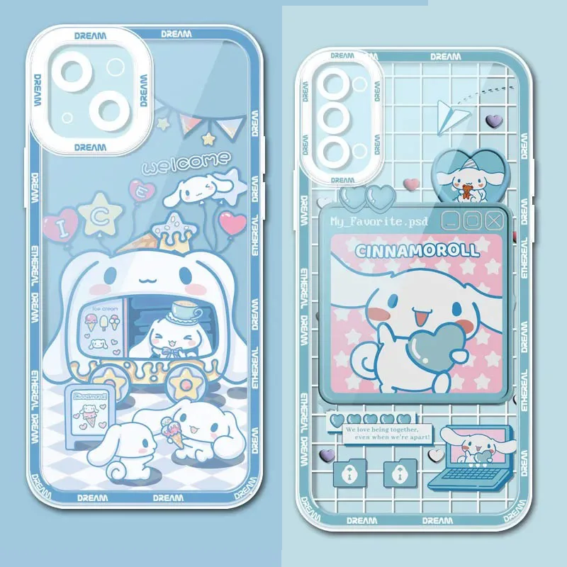 Sanrio Cinnamorol Case For Xiaomi 13T 12T 11T 10T 14 13 12 11 Lite 5G NE POCO F6 X6 Pro X3 NFC X5 X4 GT F3 F4 F5 M6 M5S C65 Etui