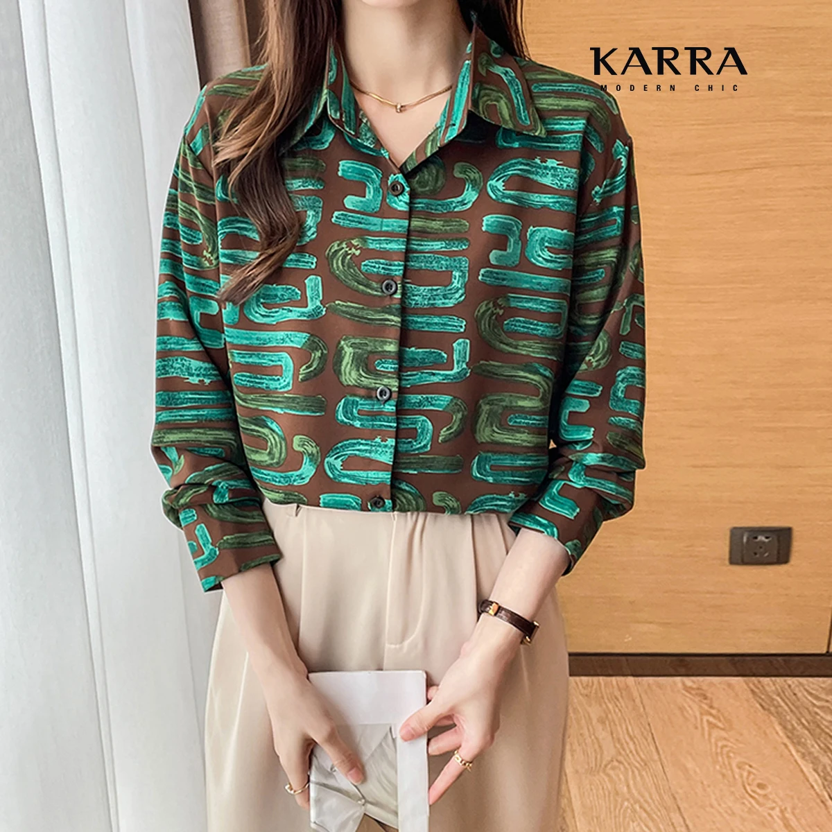 KARRA Series Color Kara Blouses _ KB3FBL083C