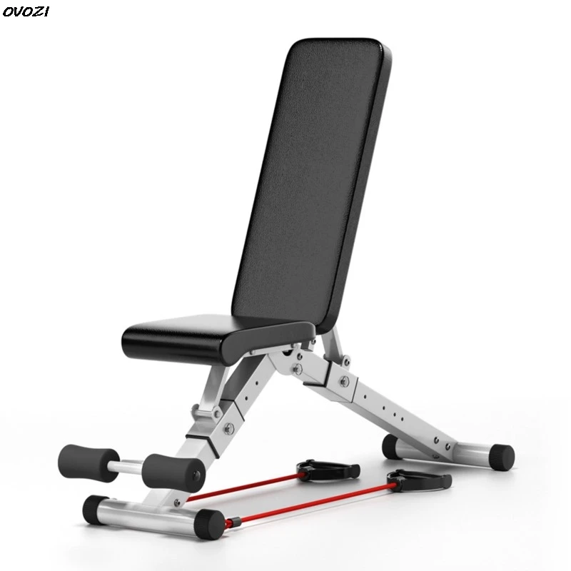 OVOZI Home Panca con manubri pieghevoli Attrezzatura per il fitness Sit-up Board Panca per sedia fitness multifunzionale Pressa regolabile