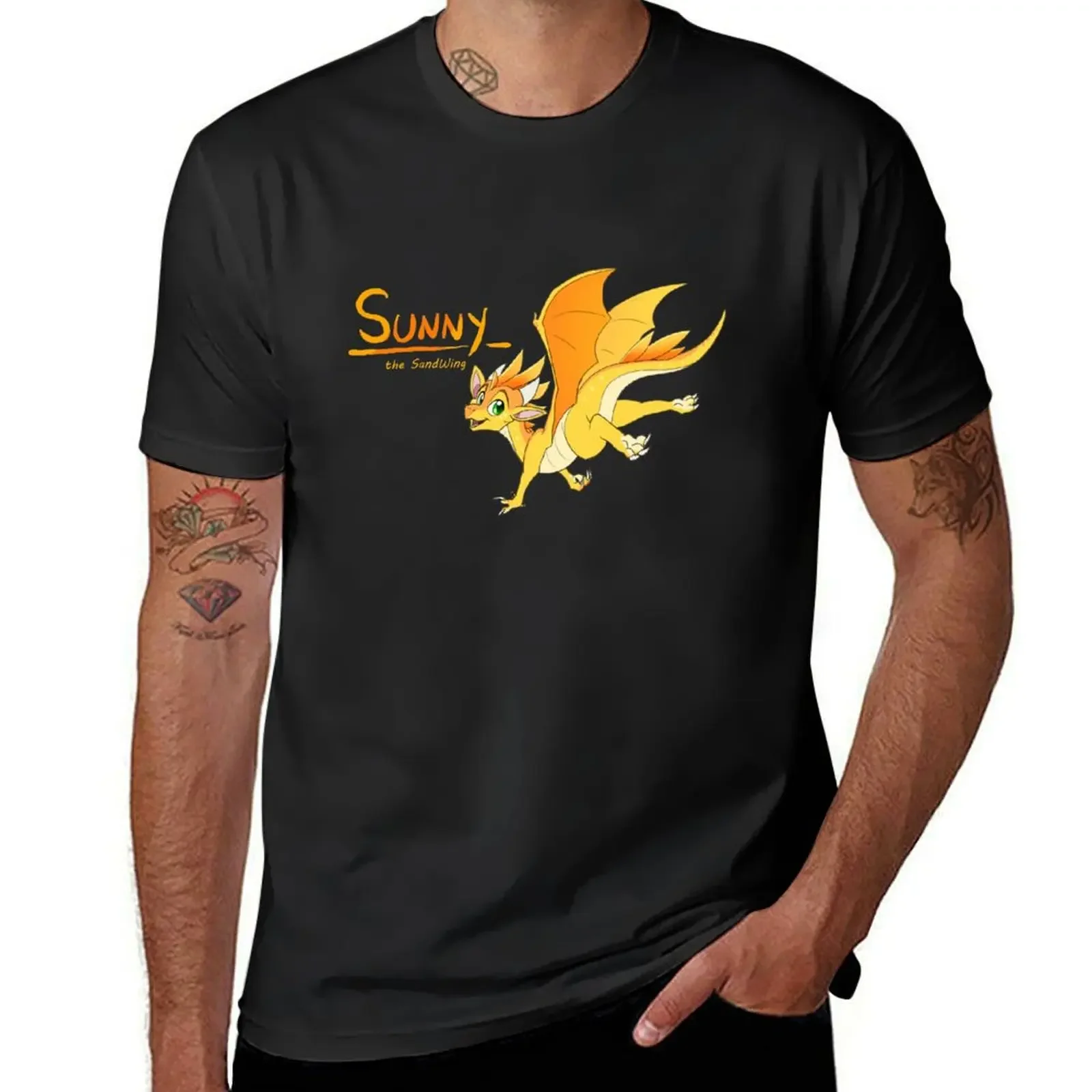 Sunny the SandWing - Wings of Fire T-Shirt graphic t shirts cotton graphic tees mens workout shirts