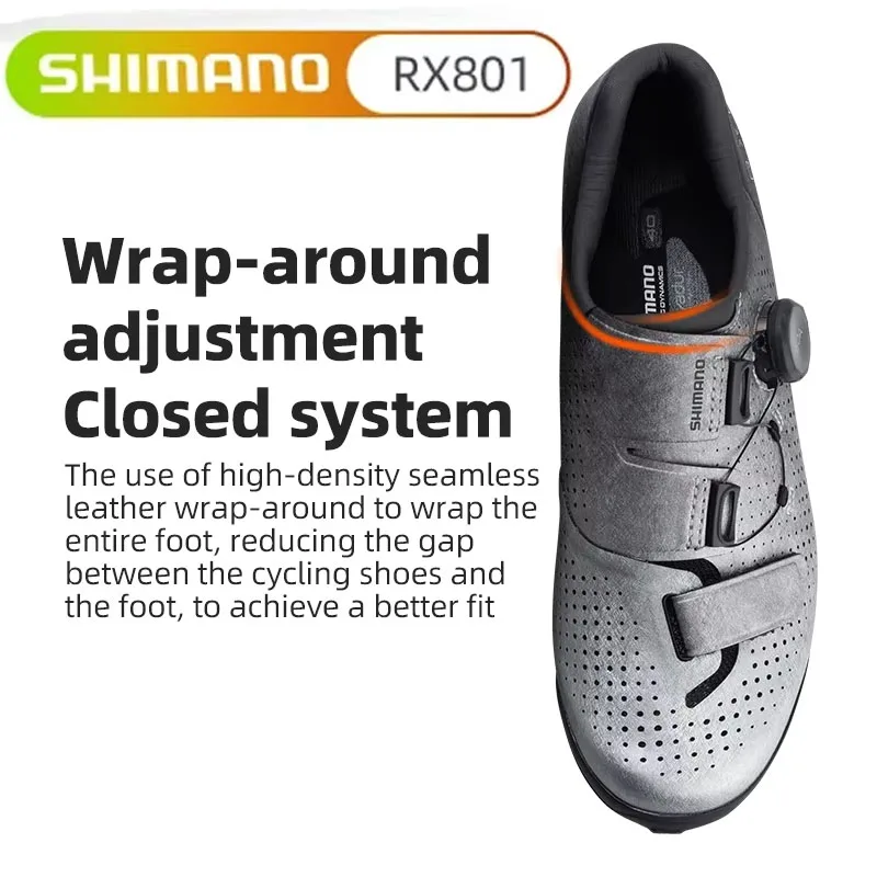 Shimano MTB Gravel RX801 Lock Shoes - Competition Level Cycling Lock Shoes for Bicycle Riding