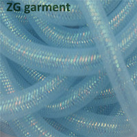 Colorful Mesh Plain Tubular Crin Stretch Tubing DIY Necklace Bracelet Jewelry Making Hairpin Accessories 3Yards Width 16mm