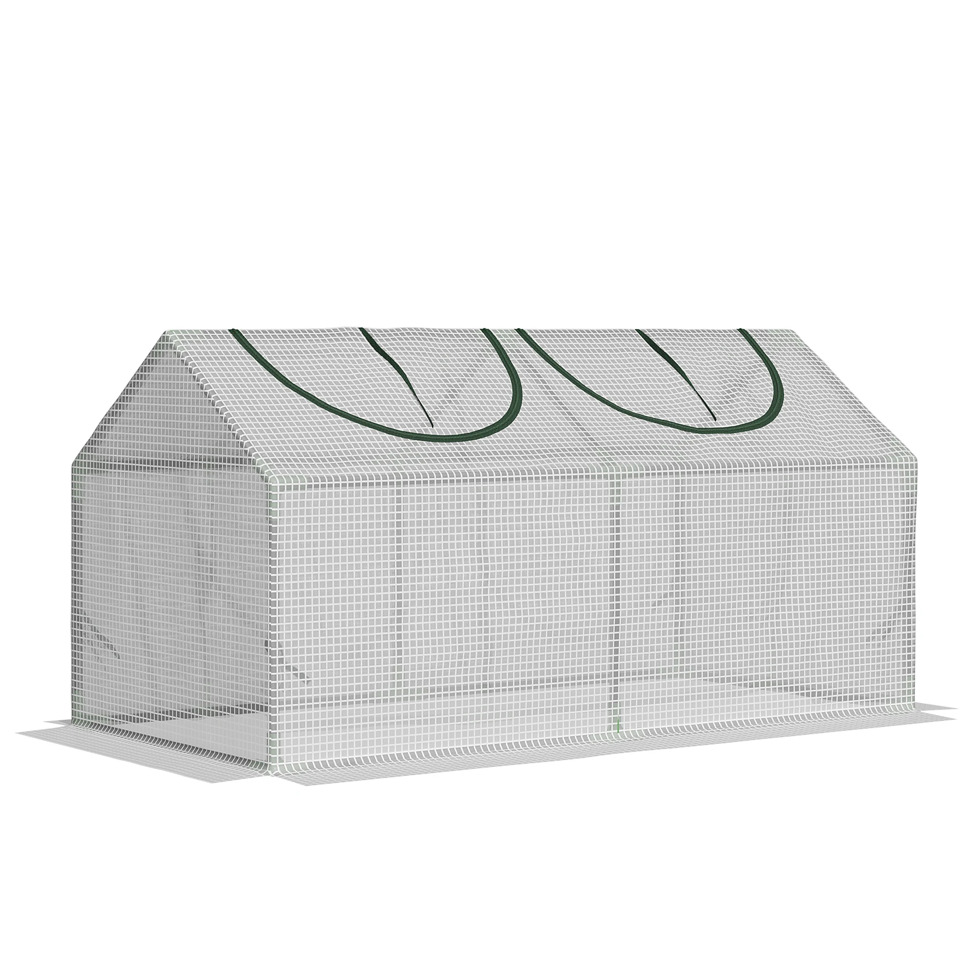 Outsunny 120x60x60 cm steel veranda greenhouse with 2 translucent windows