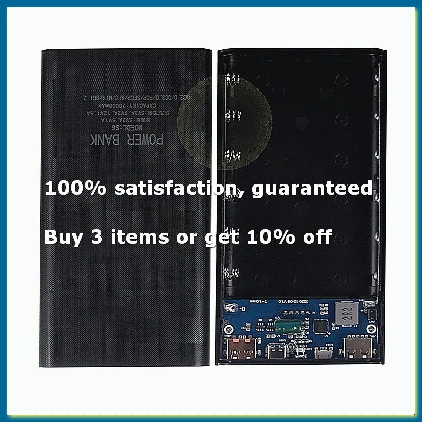 Image of 18650 Batterie-Powerbank-Gehäuse 22,5W Schnellladung LCD-Display 20000mAh Power-Board für 6x18650 Batterie-Powerbank-Gehäuse(A)-DTA9