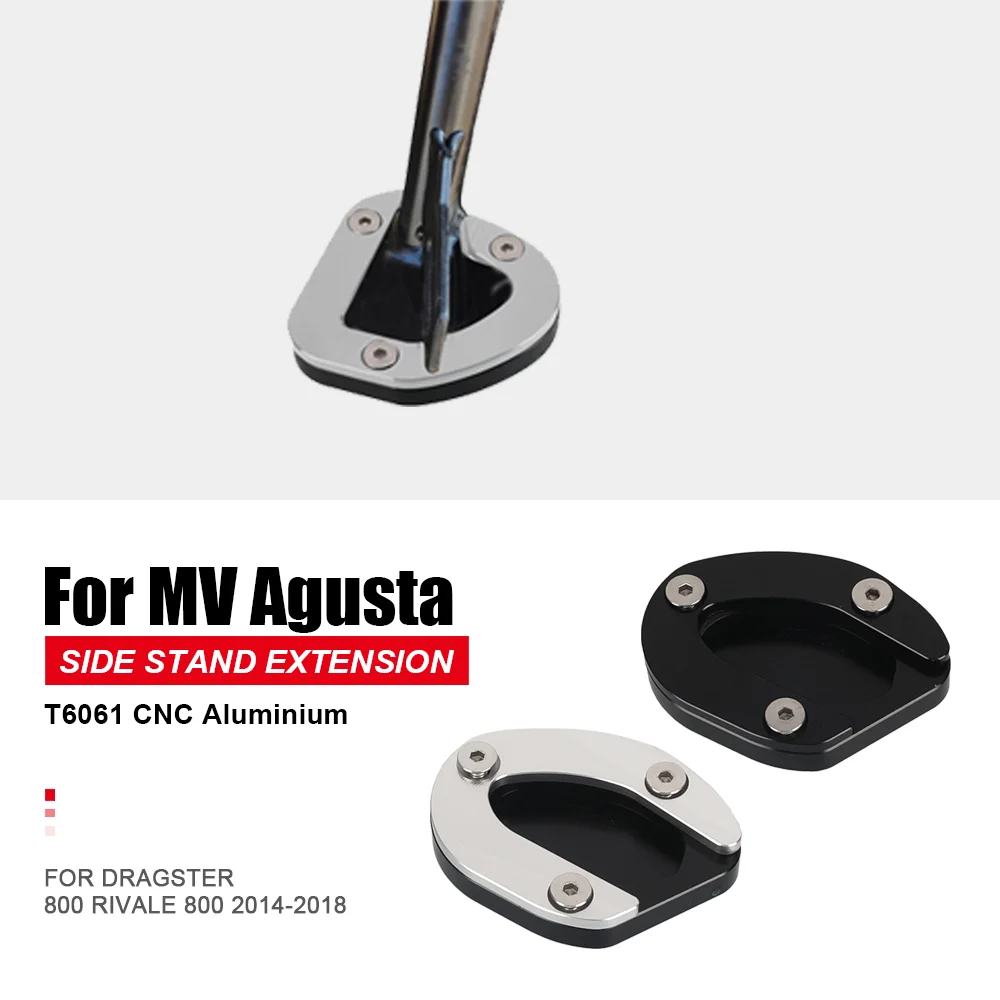 

For MV Agusta Dragster 800 Rivale 800 2014-2015-2016-2017-2018 Motorcycle Kickstand Foot Side Stand Extension Pad Support Plate