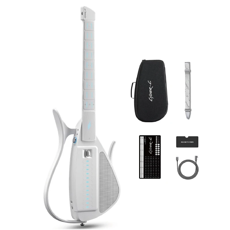 Enya CYBER-G Stringless Smart Guitar, Pick Model, Built-In Speaker & Drum, Hundreds of Instrument Sounds, Auto Mode for Beginner