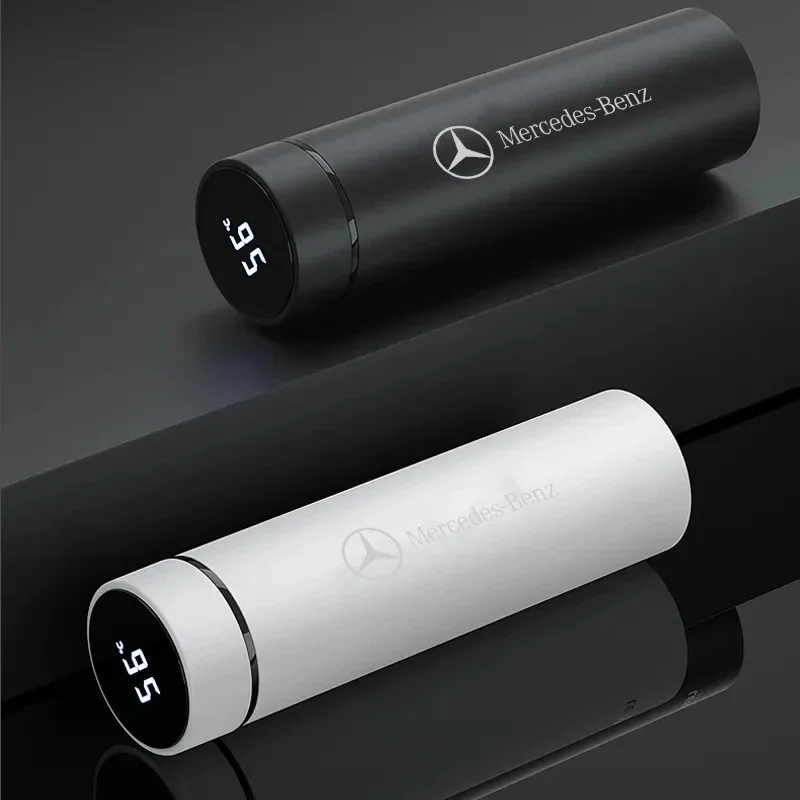 

Car 500ml Intelligent Temperature Display Insulating Cup For Mercedes Benz A B C E S V Class GLB GLC GLE Pilot SLK SLC Vito AMG