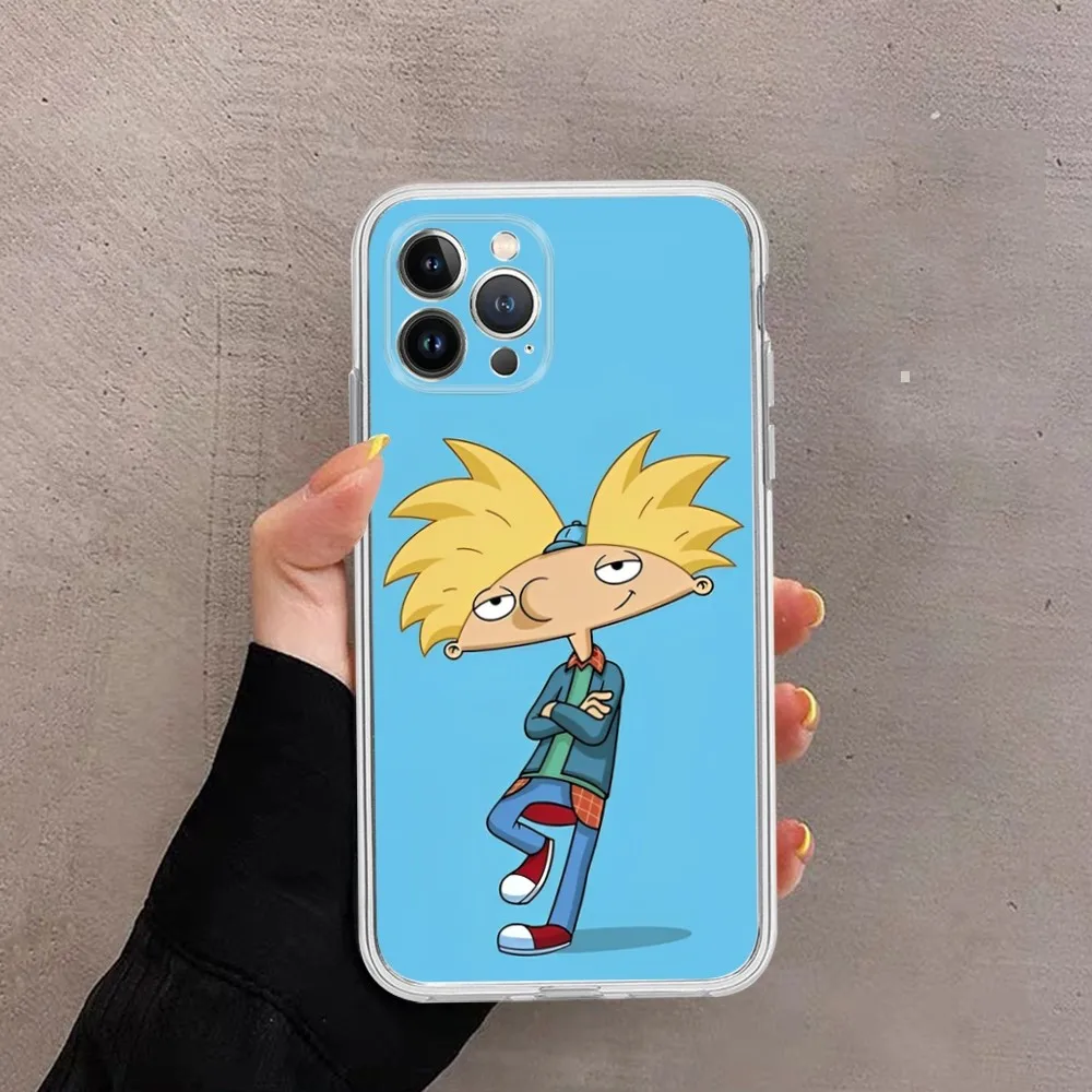 Hey Arnold Helga Bonito  Phone Case For iPhone 14 11 12 13 Mini Pro XS Max Cover 6 7 8 Plus X XR SE 2020 Funda Shell