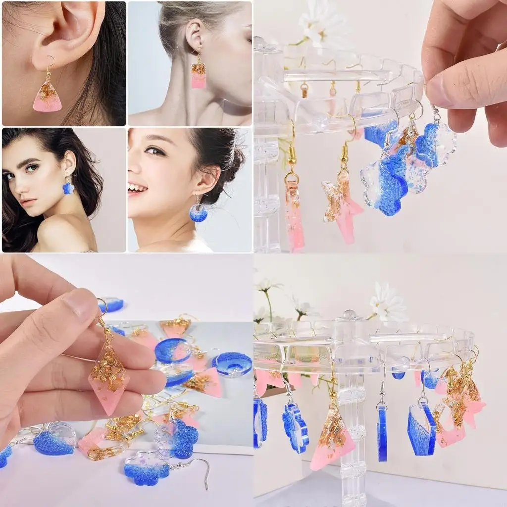   Geometry-shaped Keychain Silicone Mold with Hole Keyring Pendant Handmade Mold