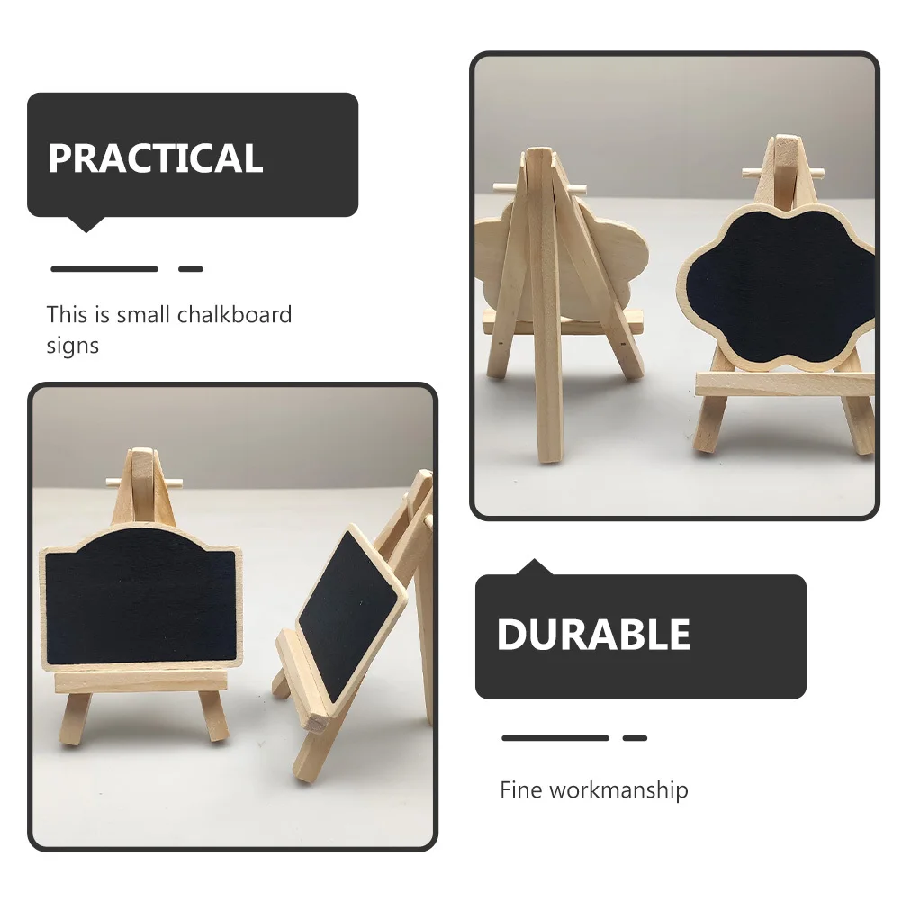 5pcs Small Chalkboard Signs Fine Workmanship Multi-Function Message Board For Cafe Restaurant Bakery Tabletop Decoration