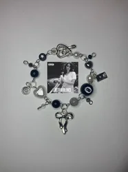 Lana del rey bracelet ultraviolence album trendy y2k softcore aesthetic beaded bracelet handmade acubi coquette bow