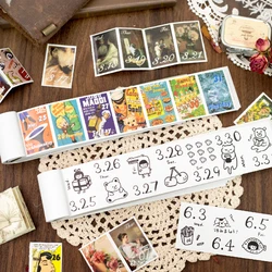 Journal GO 365 Pages Creative Sticky Tearable Calendar 2026 Retro Mini Calendar Book for Planner Journal Scrapbooking Diary diy