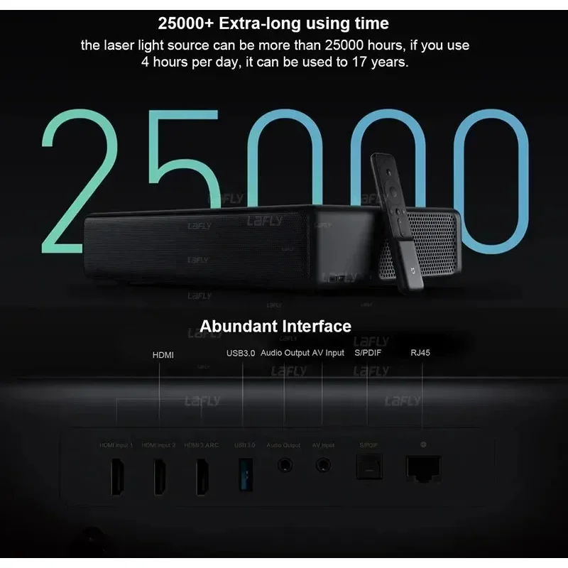 Proiettore laser Xiaomi 1S Ultra Projection 3.0, lancio ultra corto, 6000 lumen, Mijia1s, 4K, UHD, TV laser, Home Cinema