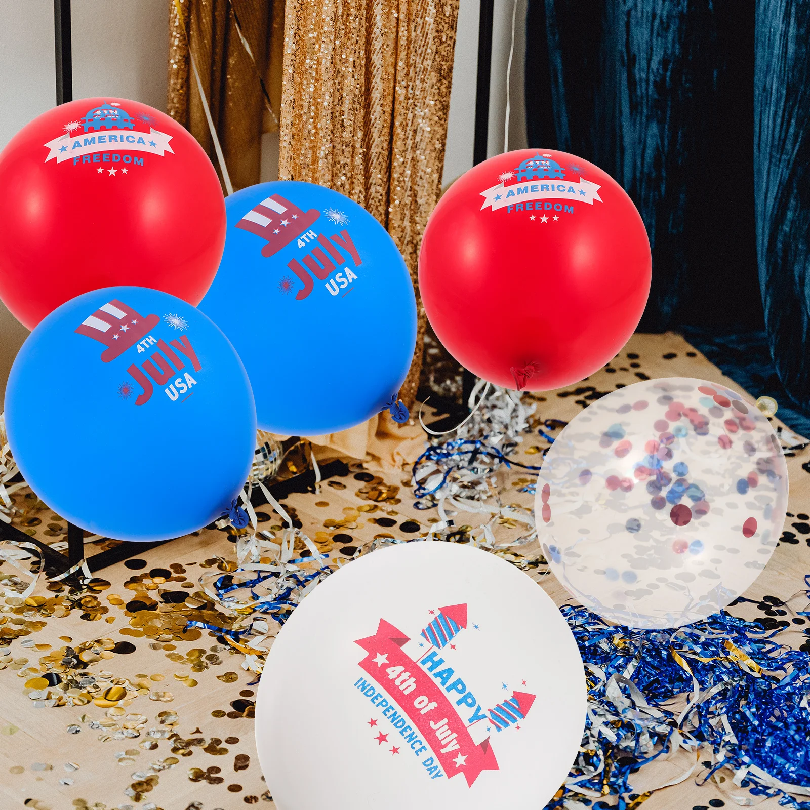 

16pcs 4Th Of July Balloons Patriotic Latex Party Decoration Set For Independence Day Festival Home Decor Balloon Props