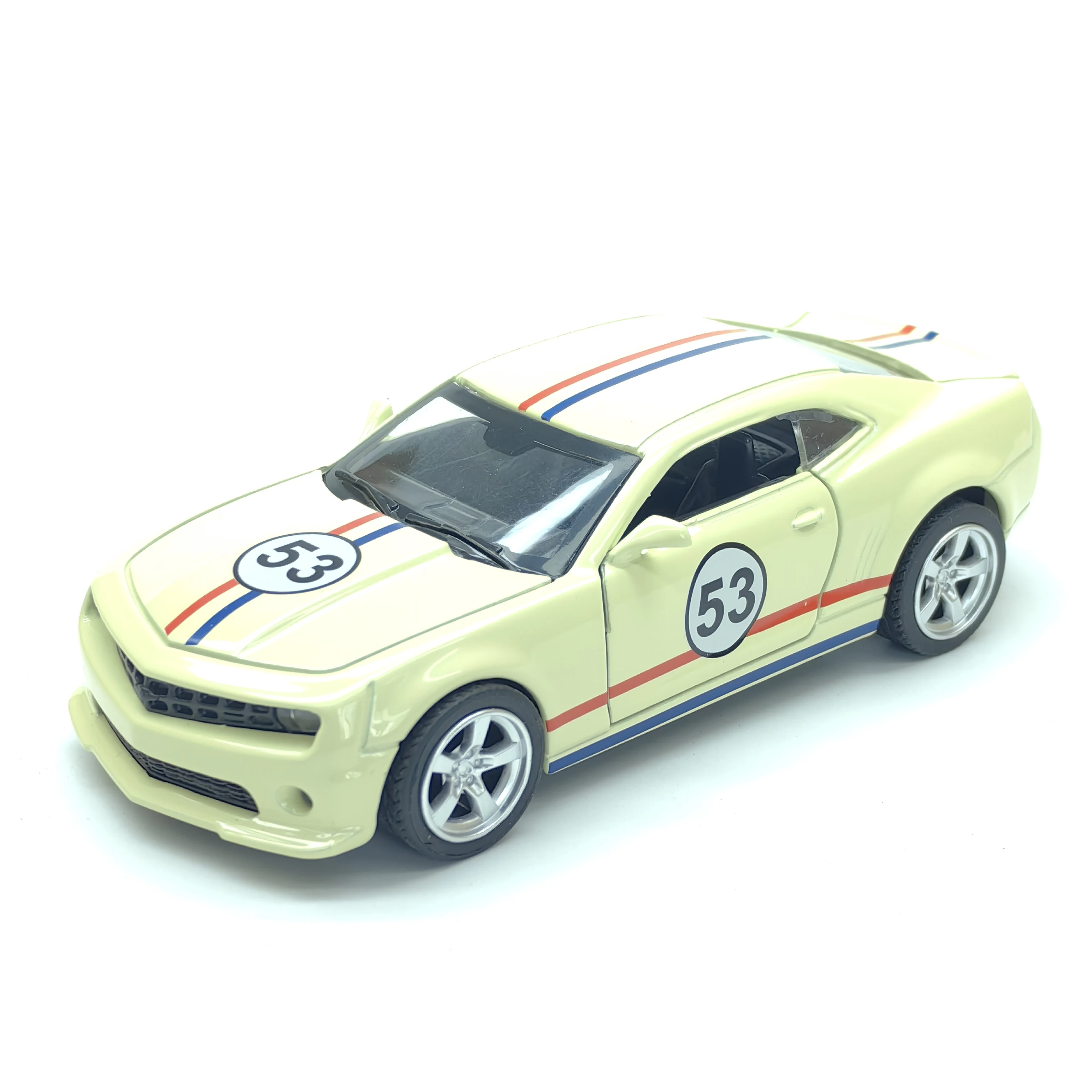 Simulation alloy inertial mobility vehicle, children’s spring-powered racing car model, desk decoration, racing car for kids.