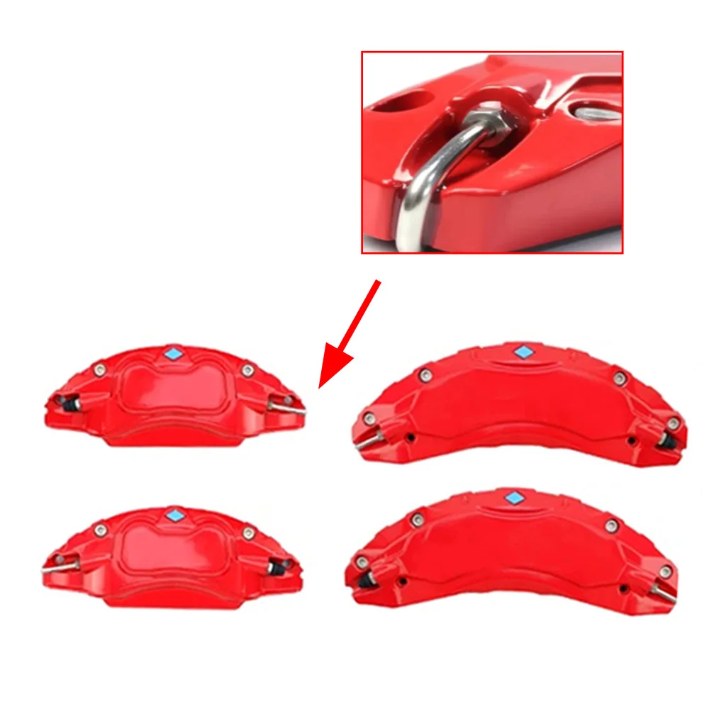 4X Front Rear Brake Caliper Cover Brake Caliper Covers Aluminum Alloy Brake Caliper Covers Fit For Tesla Model 3 Highland  2024