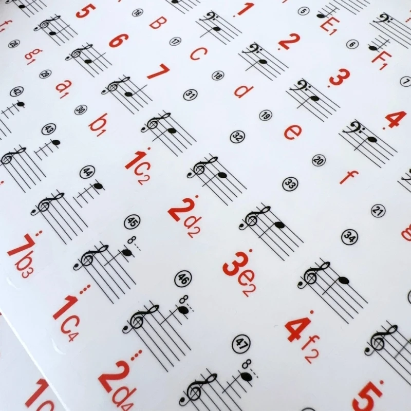 Clear Piano Keyboard Sticker