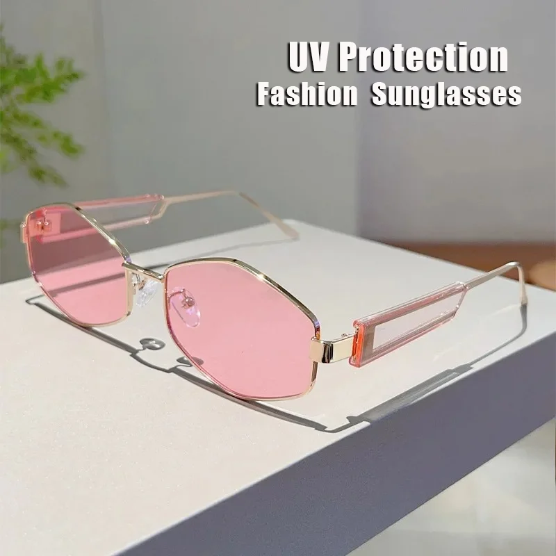 

Fashion Metal Frame Diamond Sunglasses Women's Men's Retro Sunshade UV Sun Glasses Classic Trend Street Shade Sunglasses