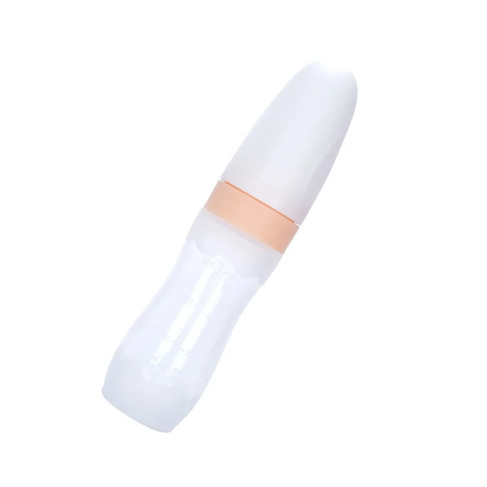 

Supplement Food Feeder Silicone Baby Feeder Cover Easy Control Clear Scale Rice Cereal Spoon Bottle Infant Feeding Tool Safe