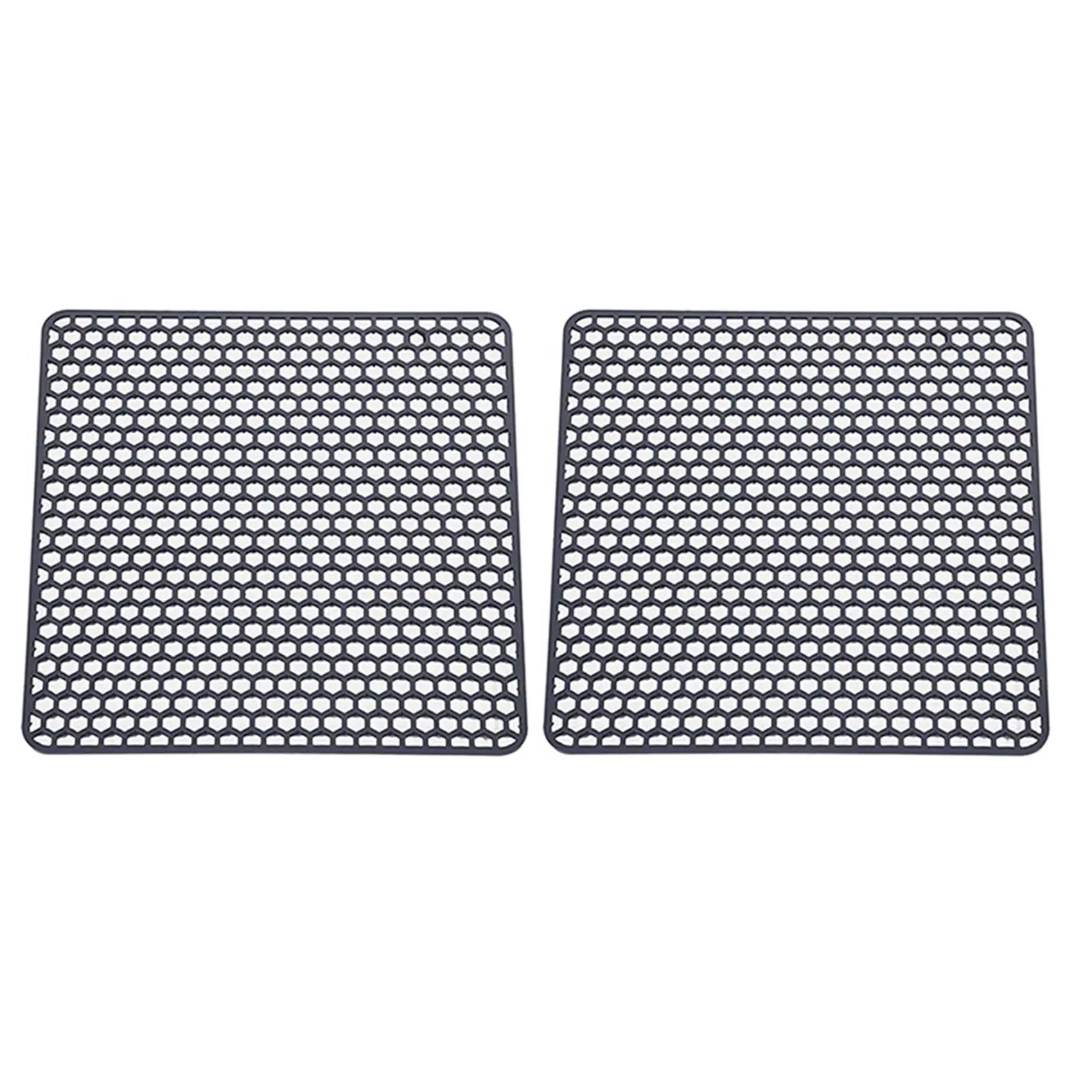 SEWS-2X Silicone Sink Protector Mats,Dish Drying Mat Counter Protector, For Kitchen Utensils And Dishes(Gray)