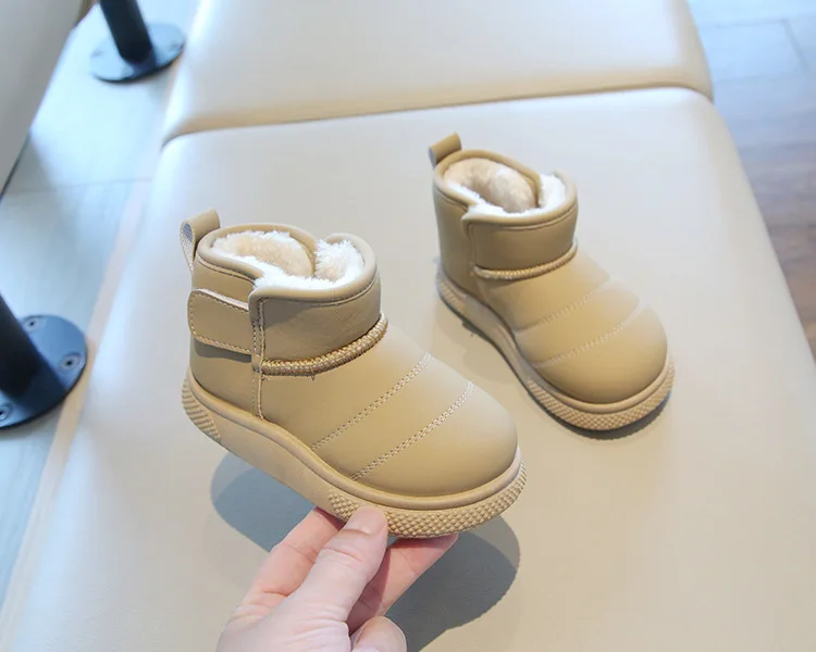 Herbst Winter Baby Jungen Mädchen Schnee Stiefel Kinder Outdoor Plüsch Schuhe Anti-Rutschig Infant Casual Schuhe Wasserdichte Kinder Stiefel – Detail 18