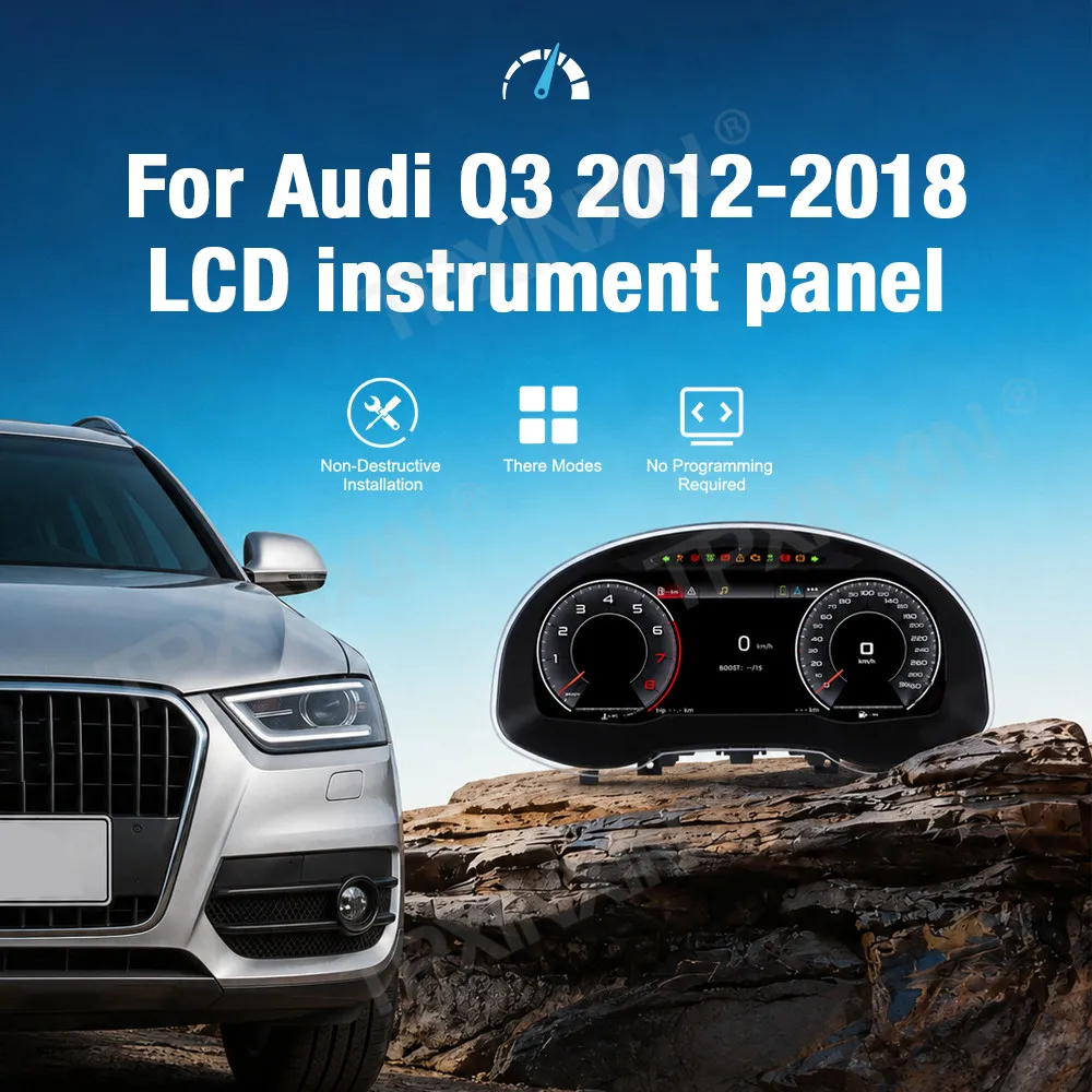 Car LCD Dashboard For Audi Q3 2012-2018 Digital Cluster Instrument Panel Cockpit Multifunctional Speedometer