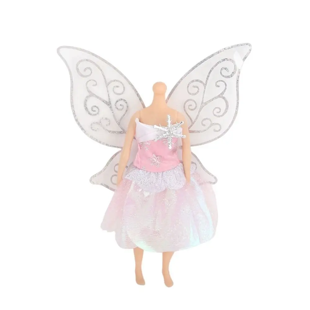 Fashion Doll Shiny Clothes Fairy Dresses For 1/6 BJD&30cm Doll Gauze Skirt  Wing Skirt For Doll Accessories Toys