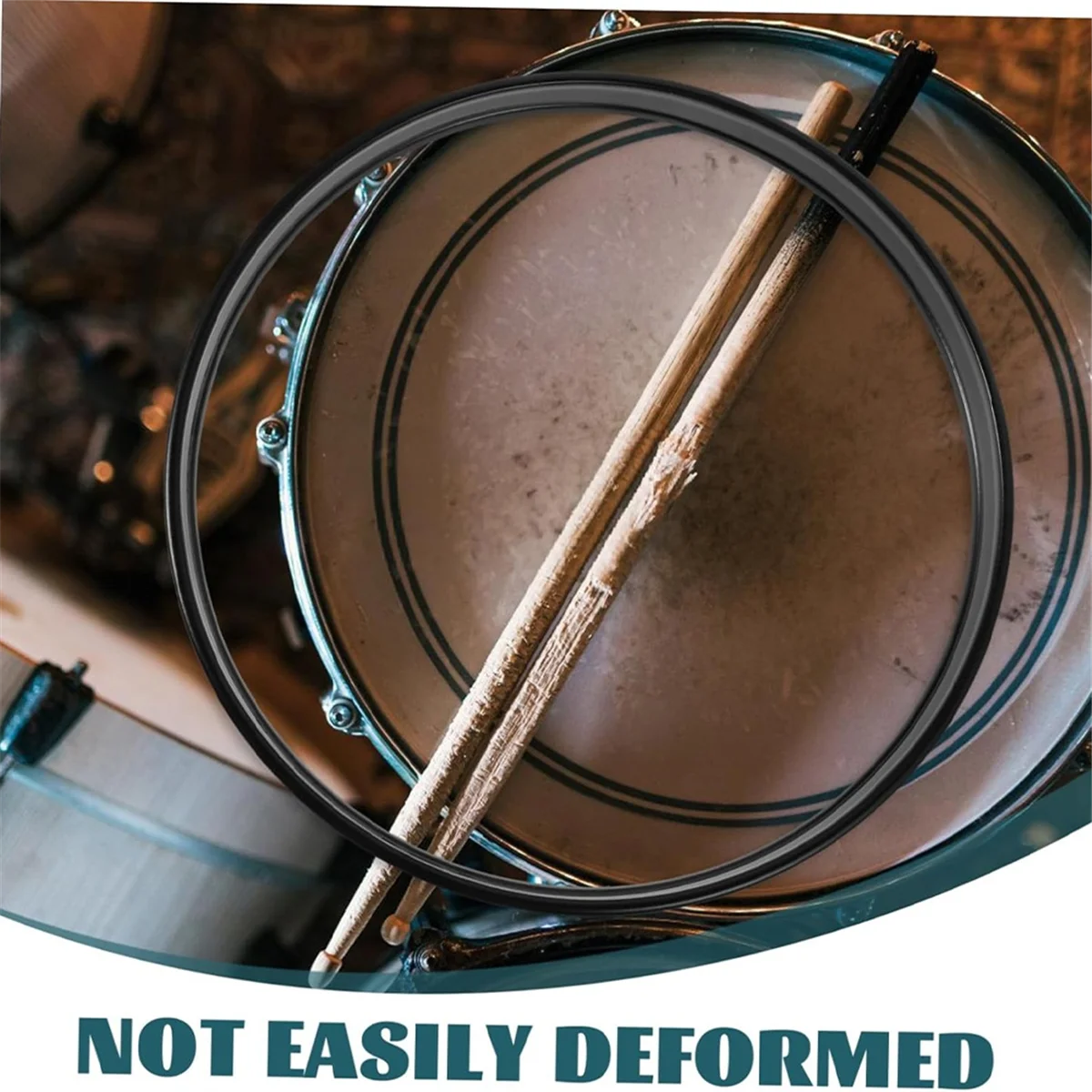 ABNJ Percussion Drum Hoop Instrument Parts 16inch Metal Hoop Protector for Snare Drums and Bass Drums Percussion Instrument